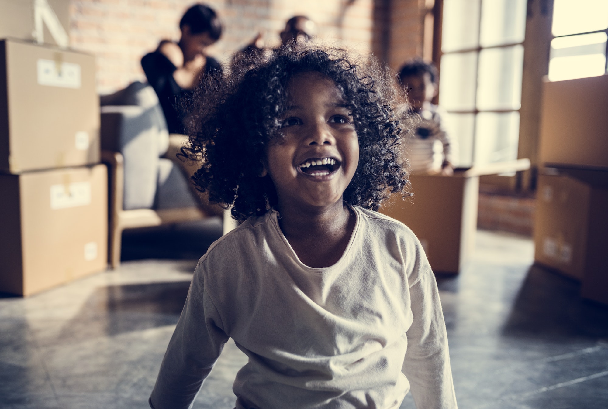 Cheerful African kid